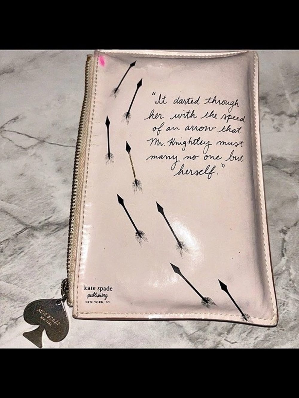 Kate Spade New York Emma Jane Austen Book Clutch Pink & Black